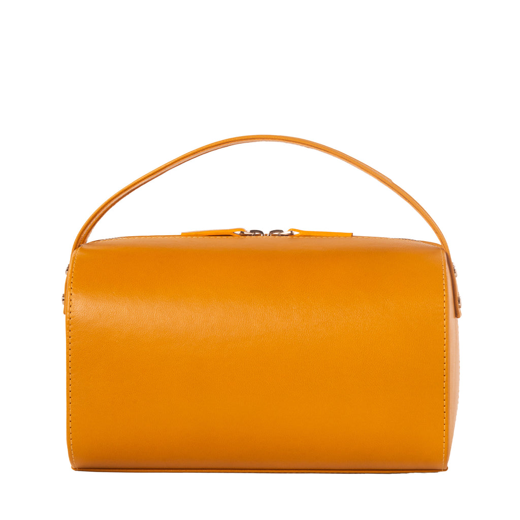 Luxury Italian Leather Yellow Spring Lambs Handbag