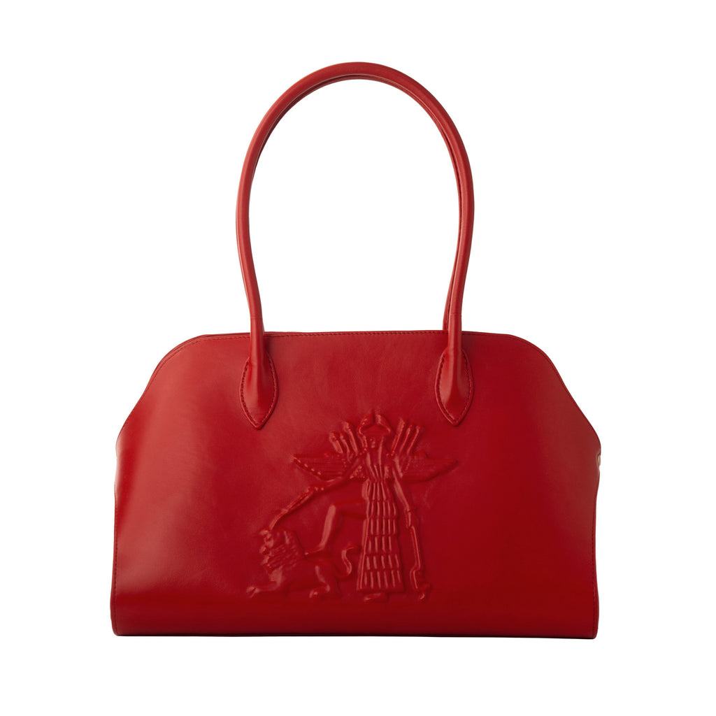 Luxury Italian Leather Ishtar Red handbag
