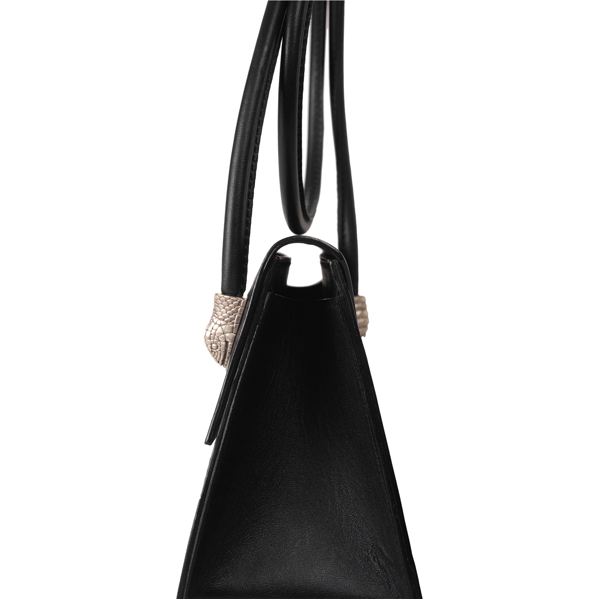 Black Snake Handle Bag