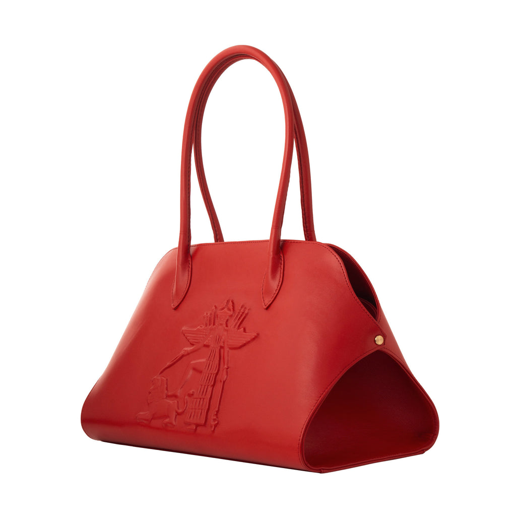 Luxury Italian Leather Ishtar Red handbag