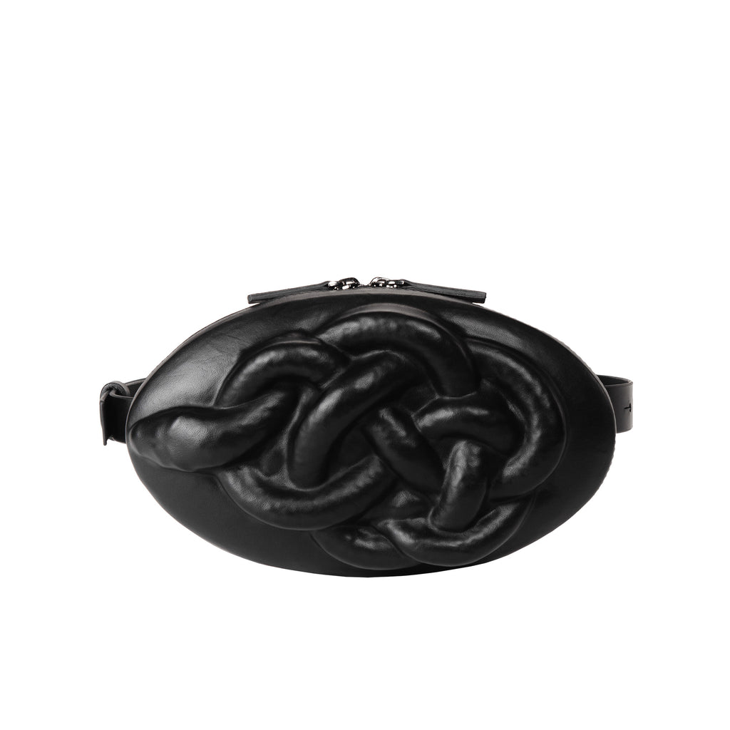 Black Knotted Snake Bag