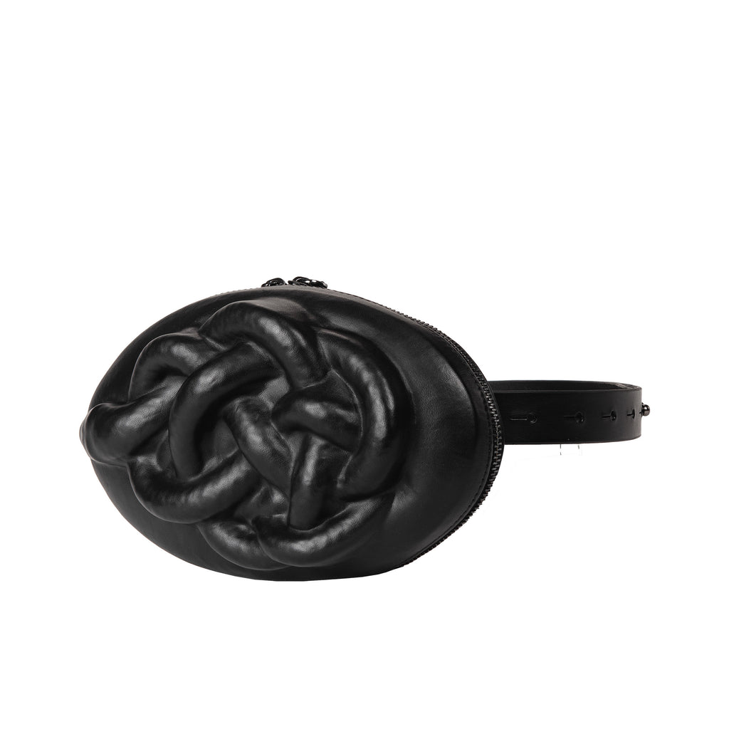 Black Knotted Snake Bag