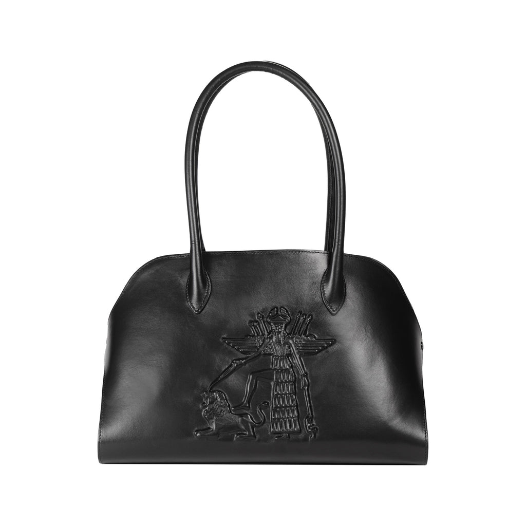 Luxury Italian Leather Ishtar Black Handbag