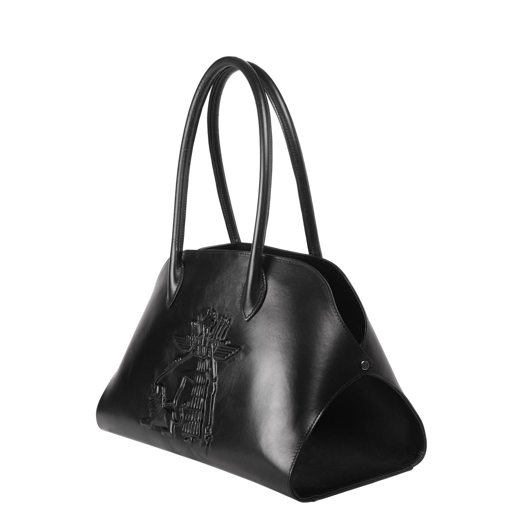 Luxury Italian Leather Ishtar Black Handbag
