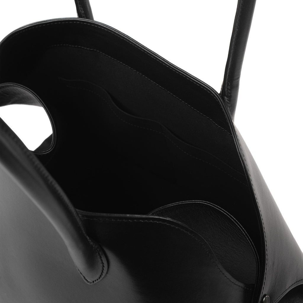 Luxury Italian Leather Ishtar Black Handbag