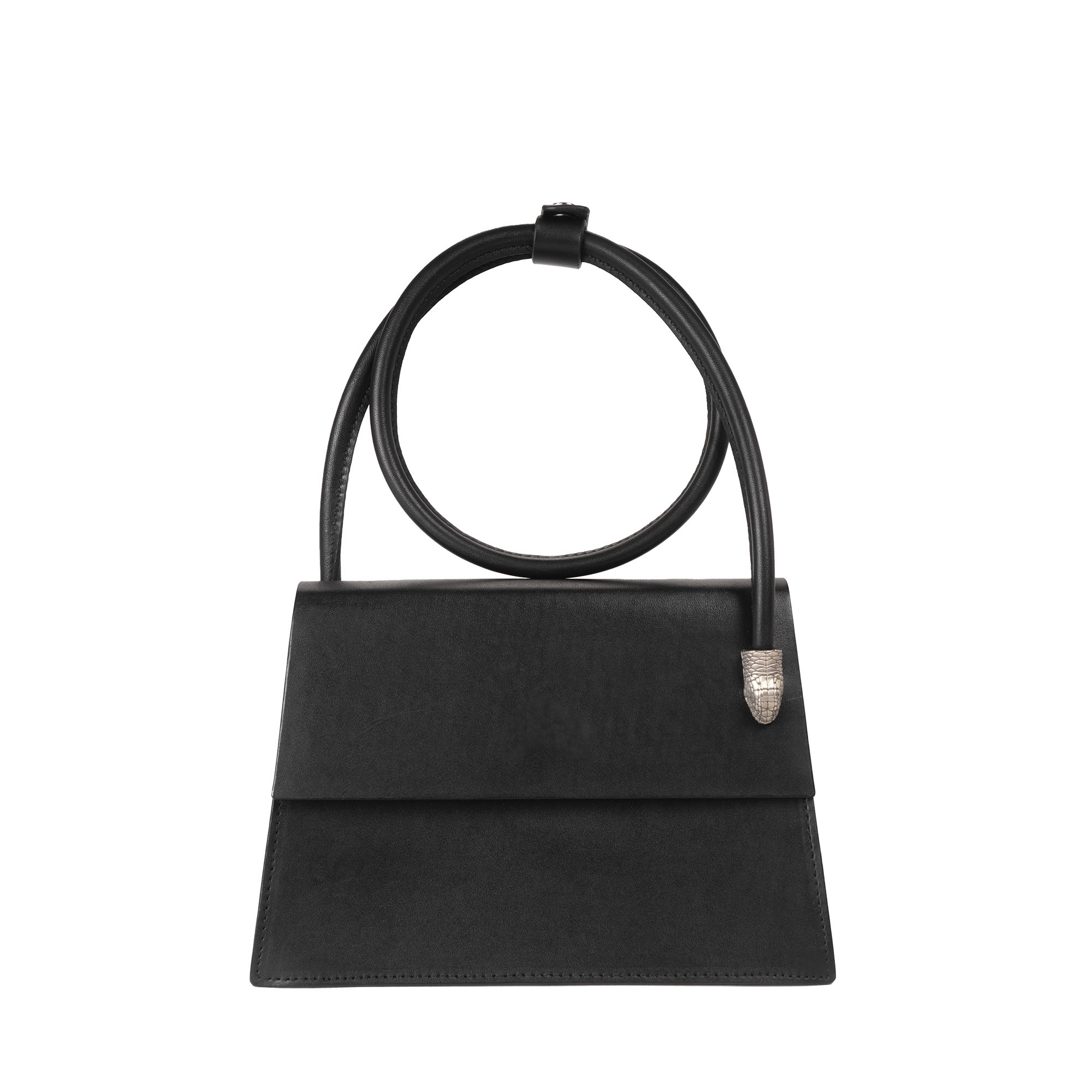 Black Snake Handle Bag