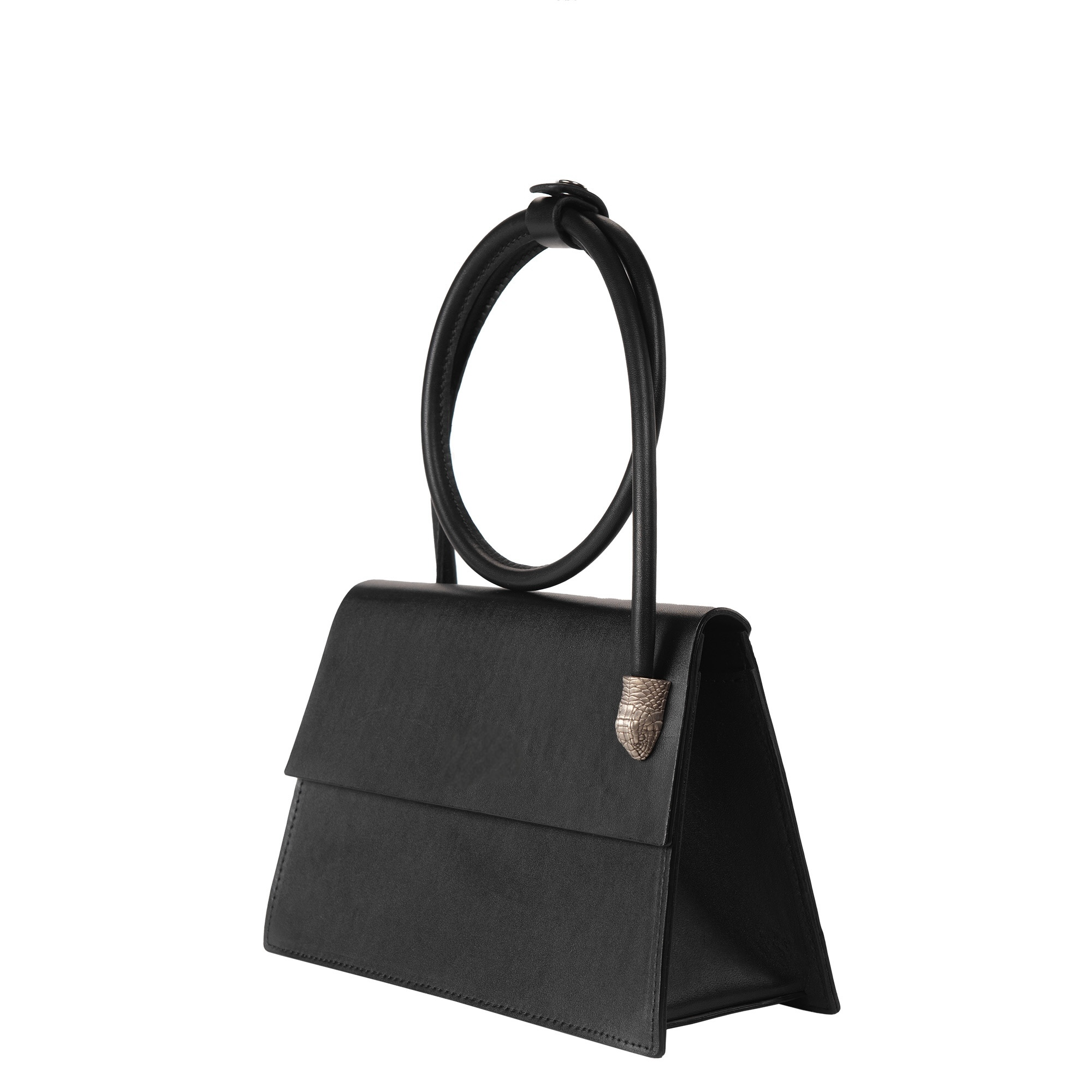 Black Snake Handle Bag